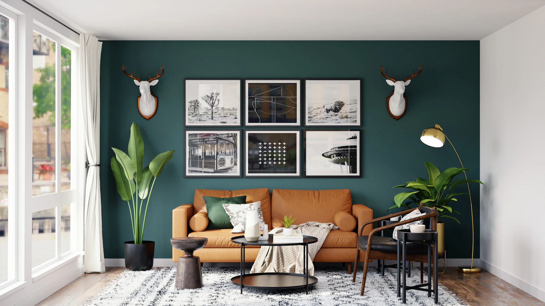 Detal materiałowy w projekcie Structura Studio — drewno, kamień i stal
